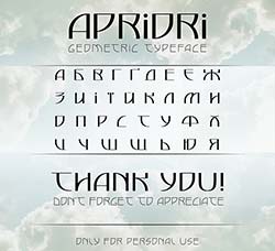 秀气的英文字体：Apriori Font